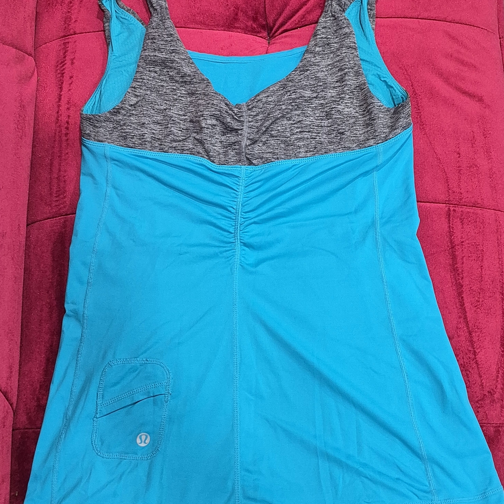 lululemon athletica Blue and Gray Women's Top